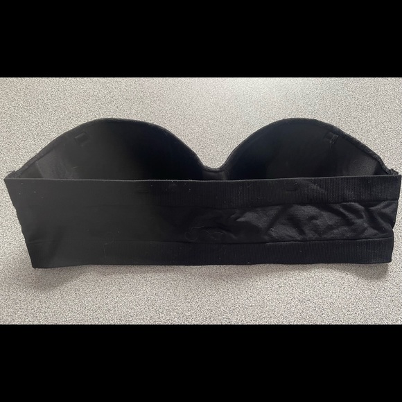 Danskin Black Lace Overlay Strapless Bralette Size Large - Picture 2 of 6